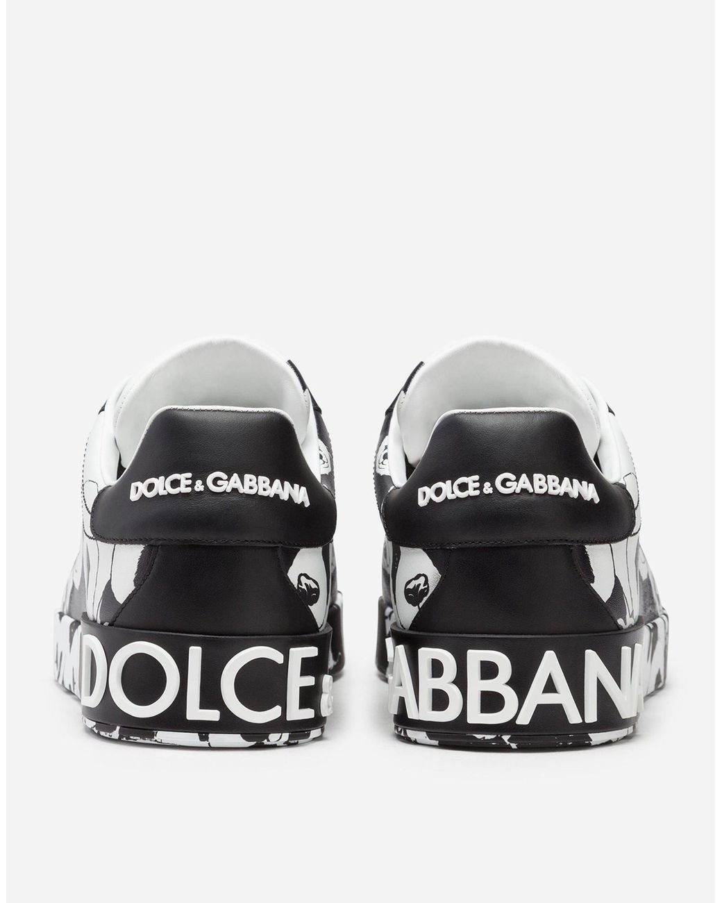 Dolce & Gabbana Portofino Sneakers In Printed Nappa Calfskin for Men | Lyst