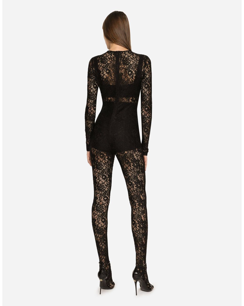 Dolce & Gabbana Black Lace Jumpsuit