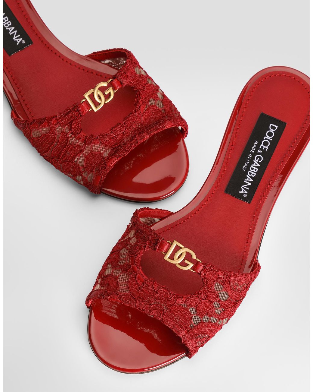 Dolce & Gabbana White Ciabatta Flat