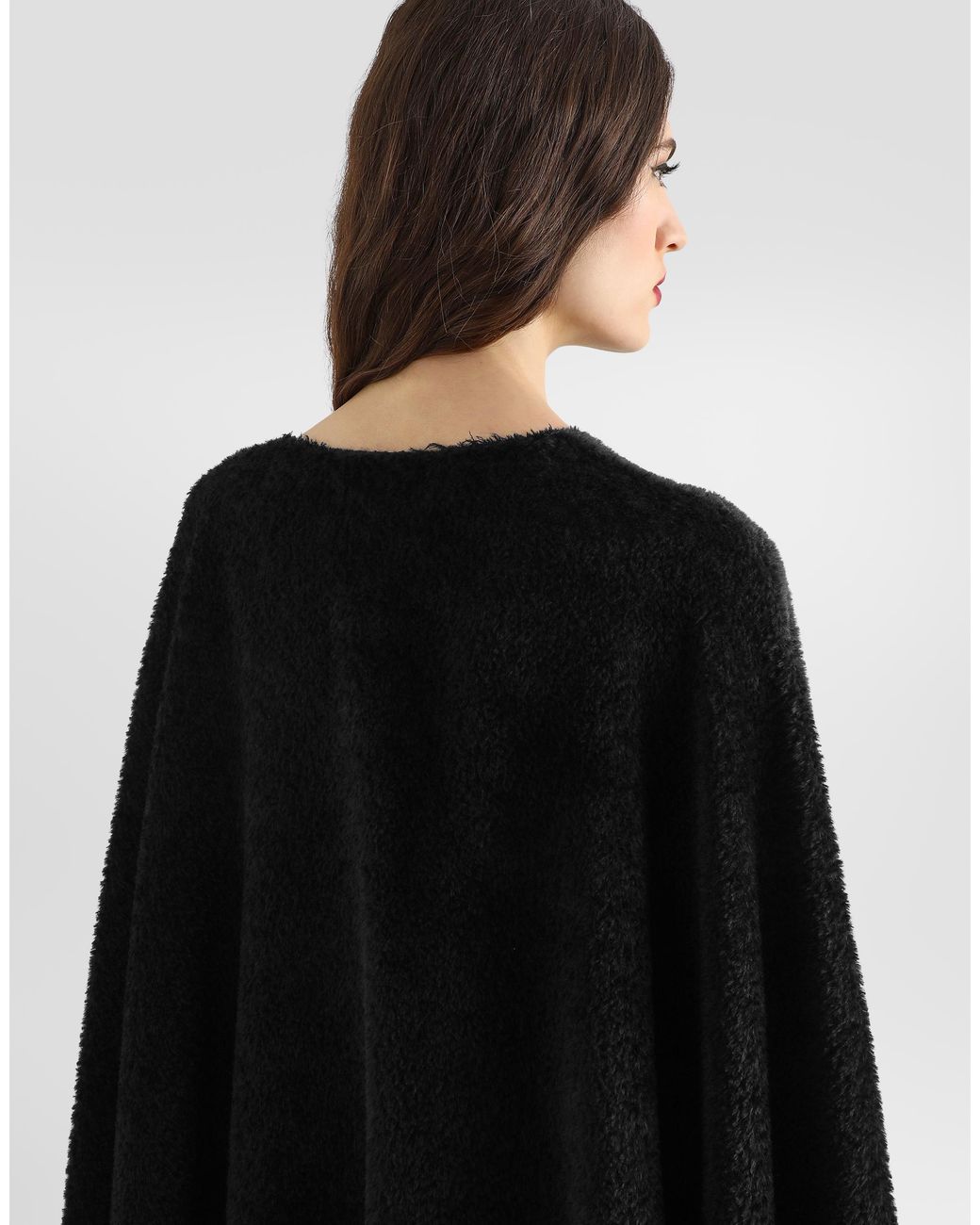 Dolce & Gabbana Black Wool Cape