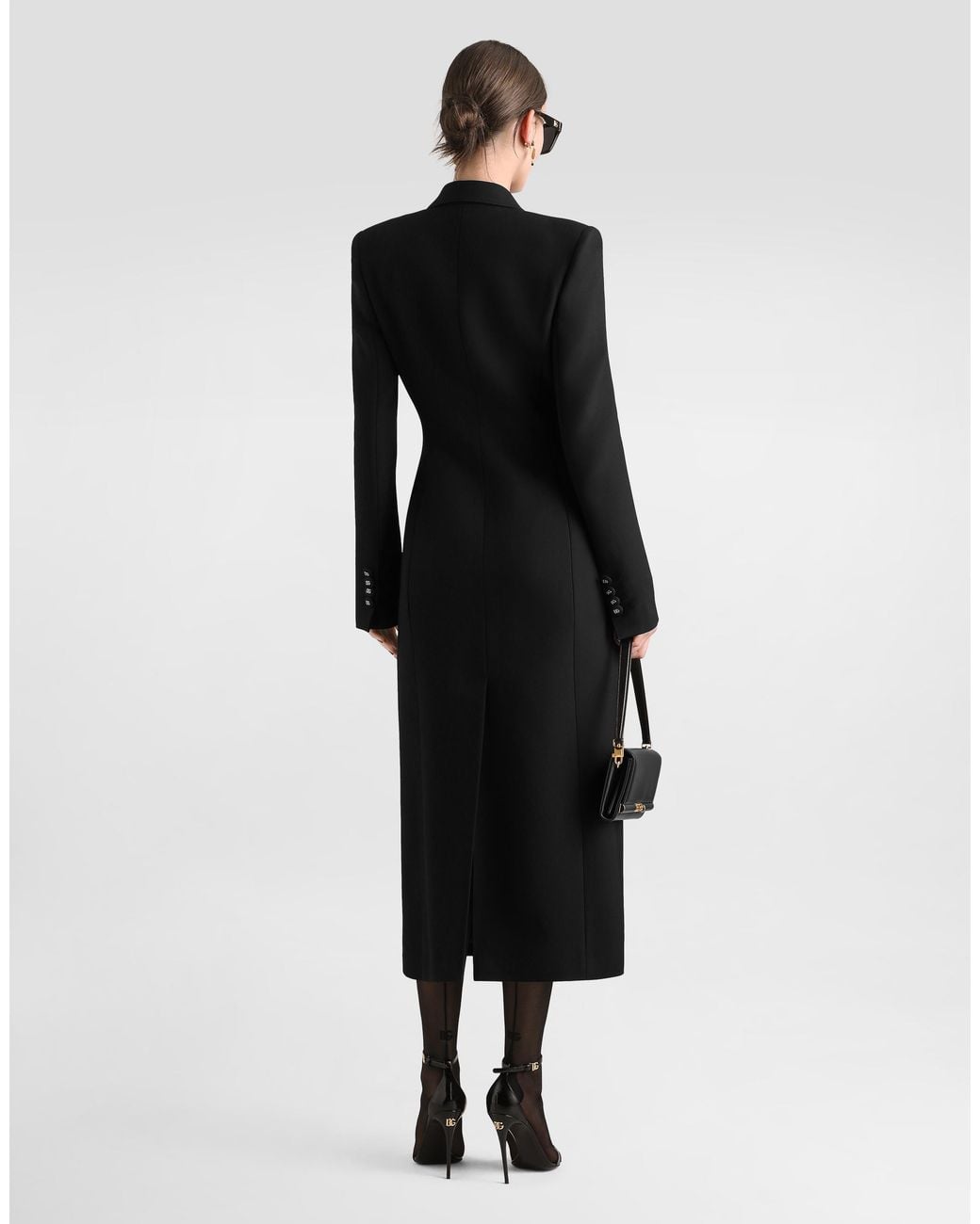 Dolce & Gabbana Black Dolce Double-Breasted Coat
