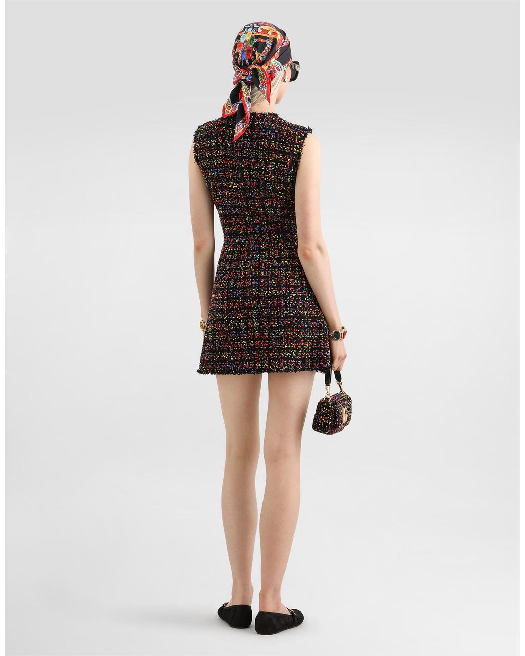 Dolce & Gabbana Black Tweed Dress