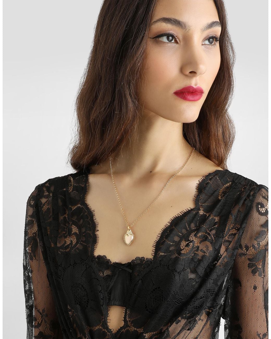 Dolce & Gabbana White Heart Pendant Necklace