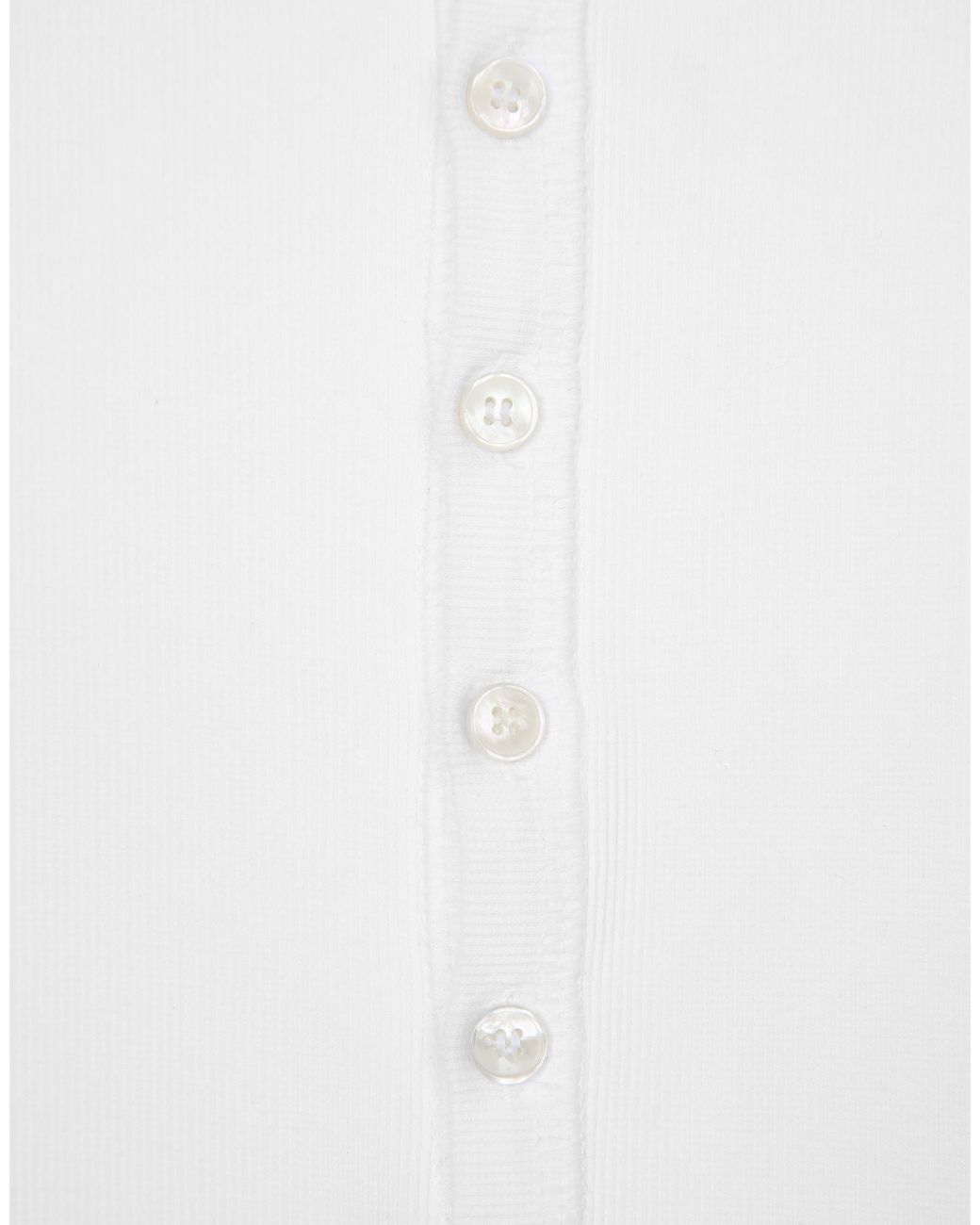 Dolce & Gabbana White Fine-Rib Cotton Granddad-Neck T-Shirt for men