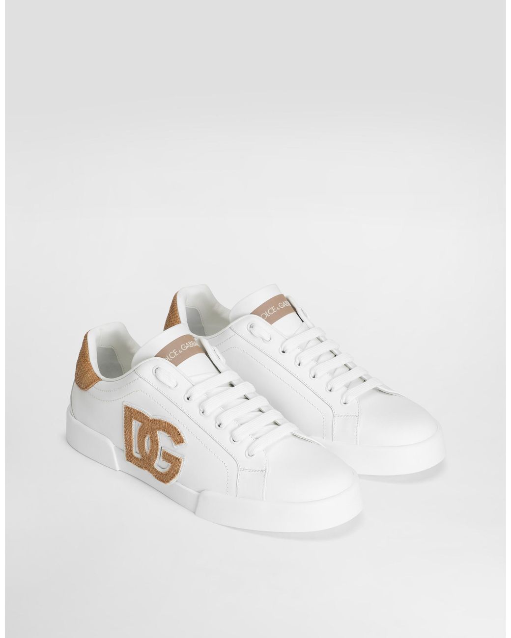 Dolce & Gabbana White Portofino Low-Top Sneakers for men