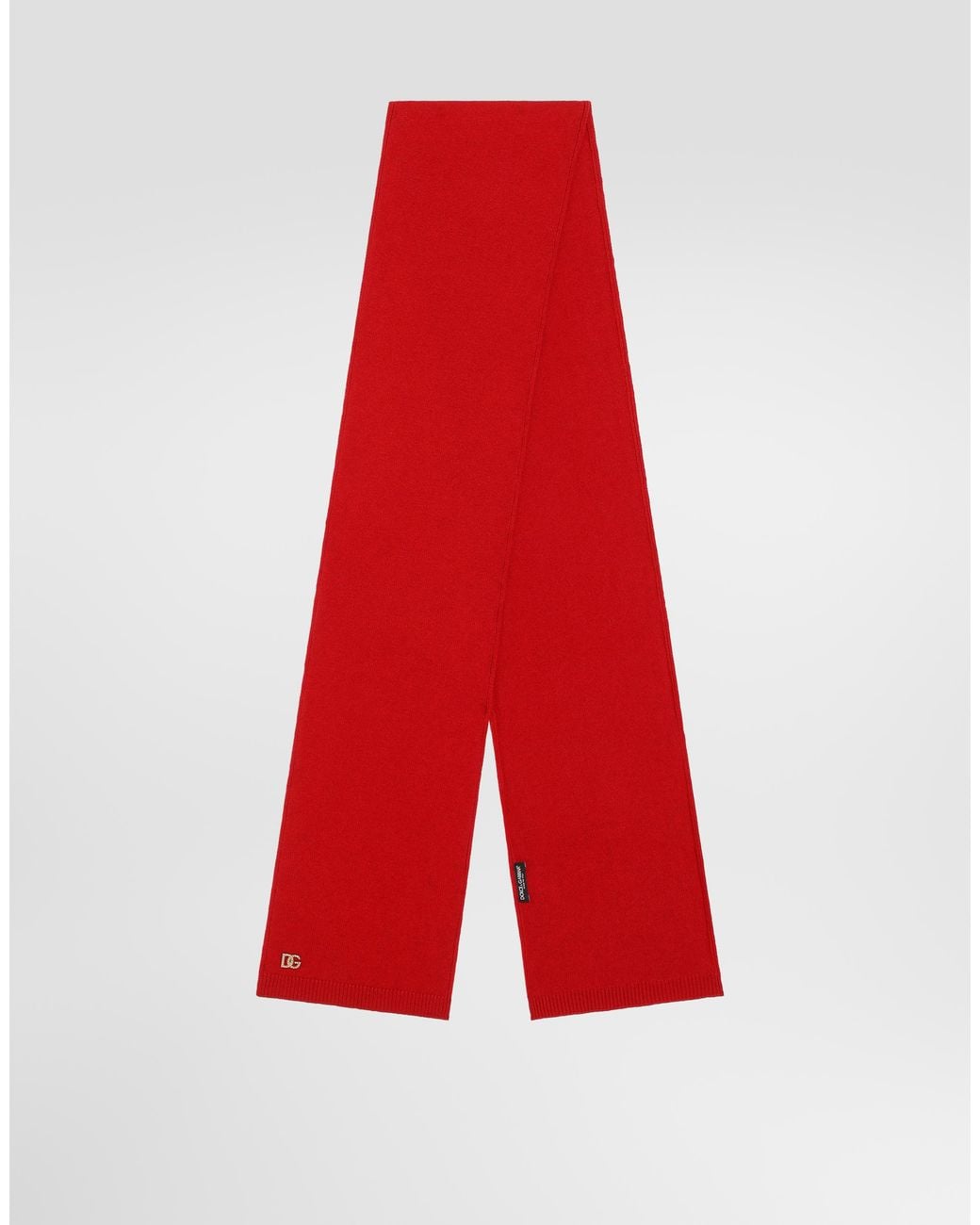 Dolce & Gabbana Red Virgin Wool Scarf