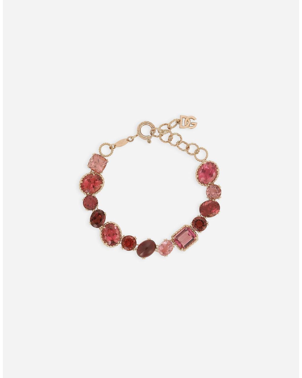 Dolce & Gabbana White Monochrome Bracelet 18 Carat And Tourmalines
