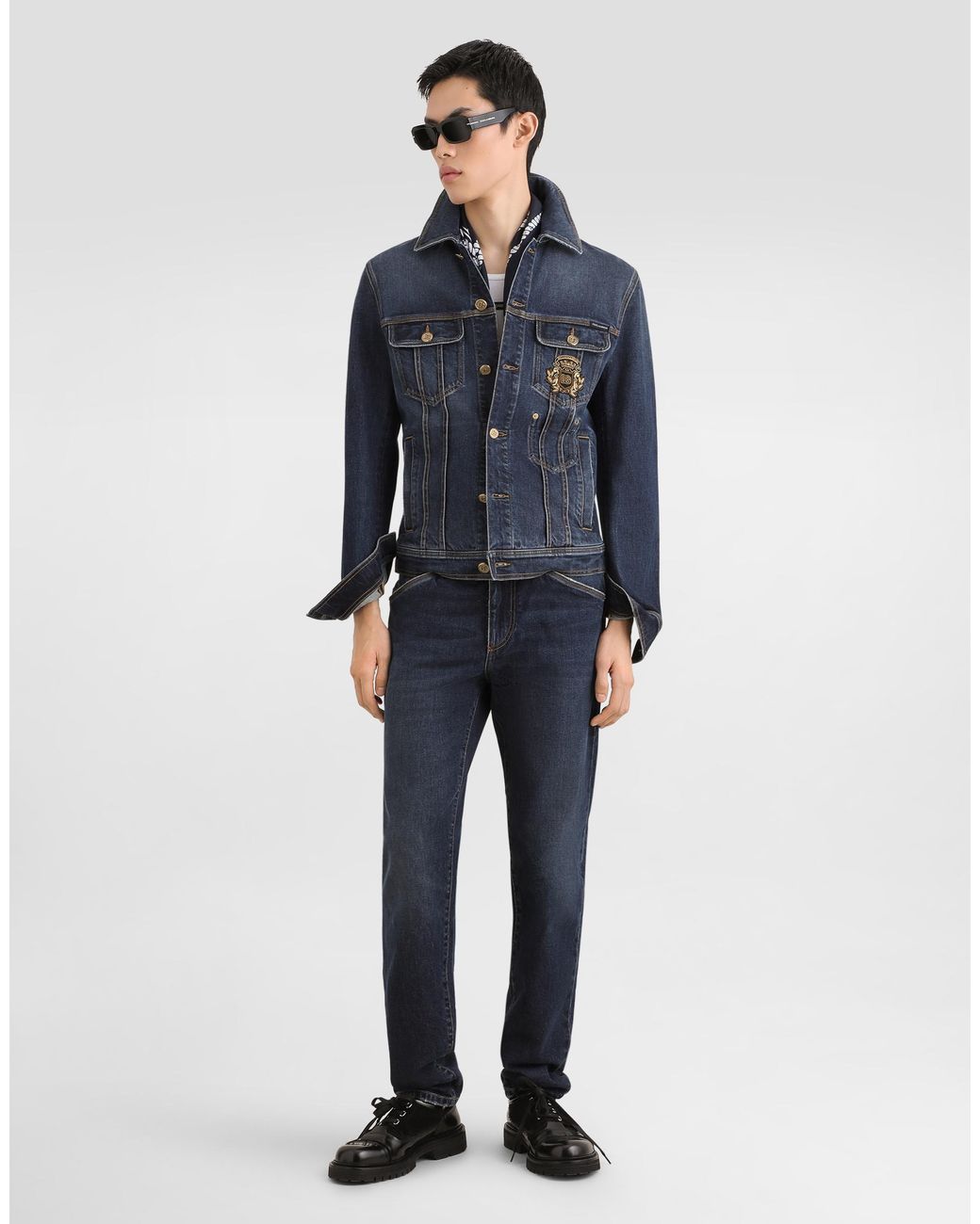 Dolce & Gabbana Blue Denim Trousers for men