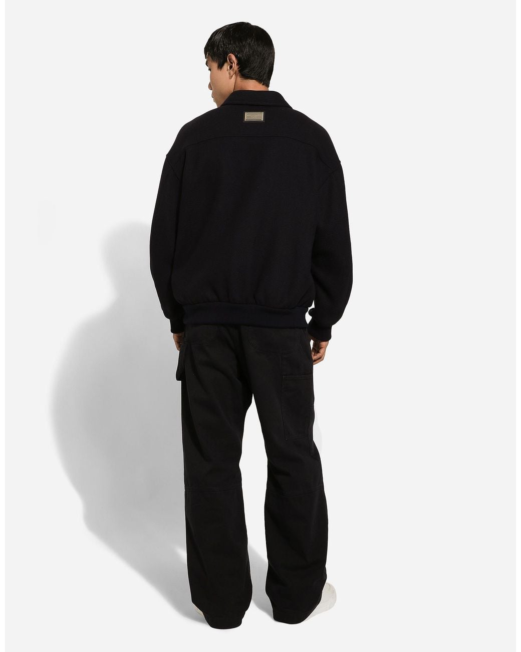 Dolce & Gabbana Black Wool-Blend Bomber Jacket for men