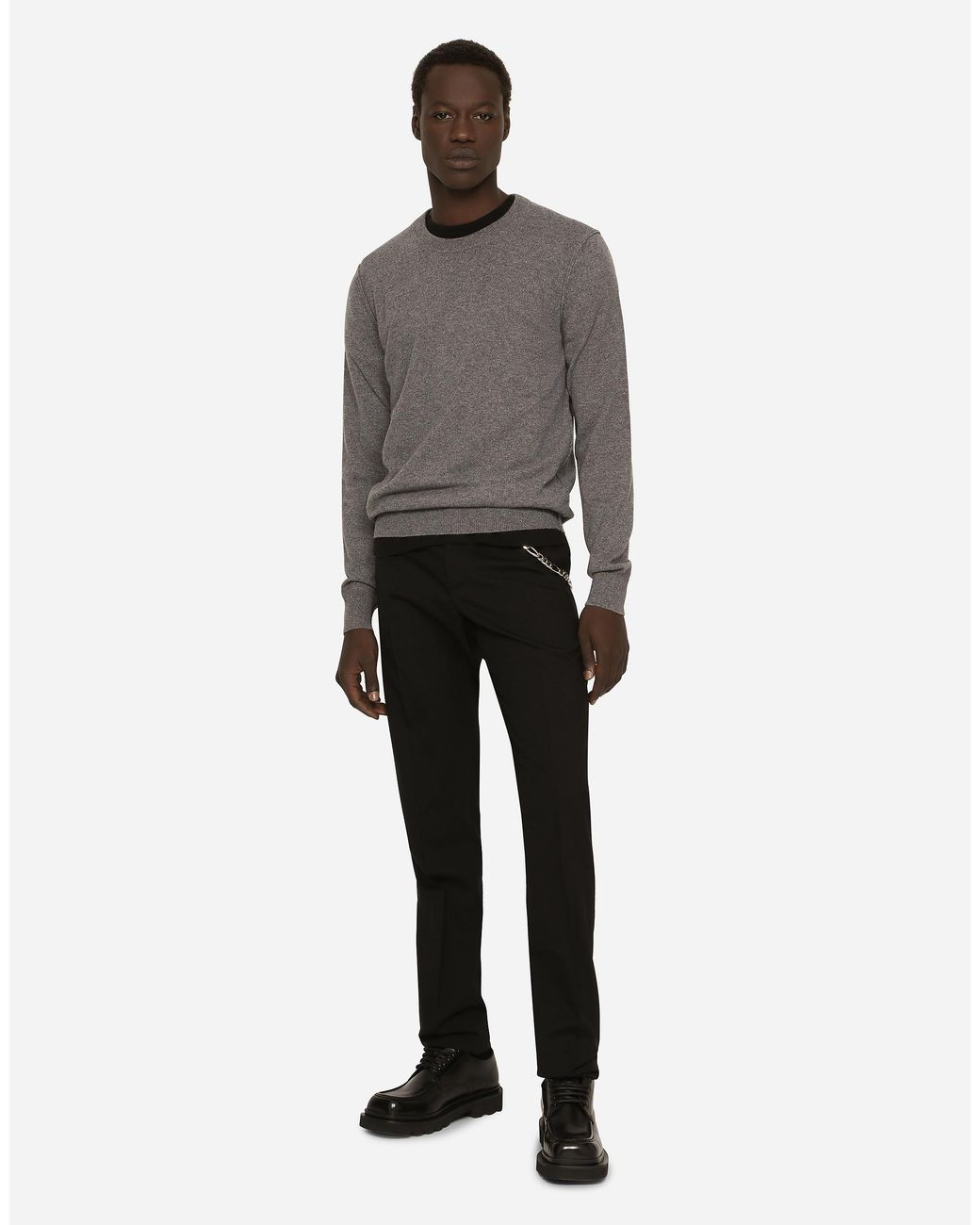 Dolce & Gabbana Gray Pull Girocollo for men