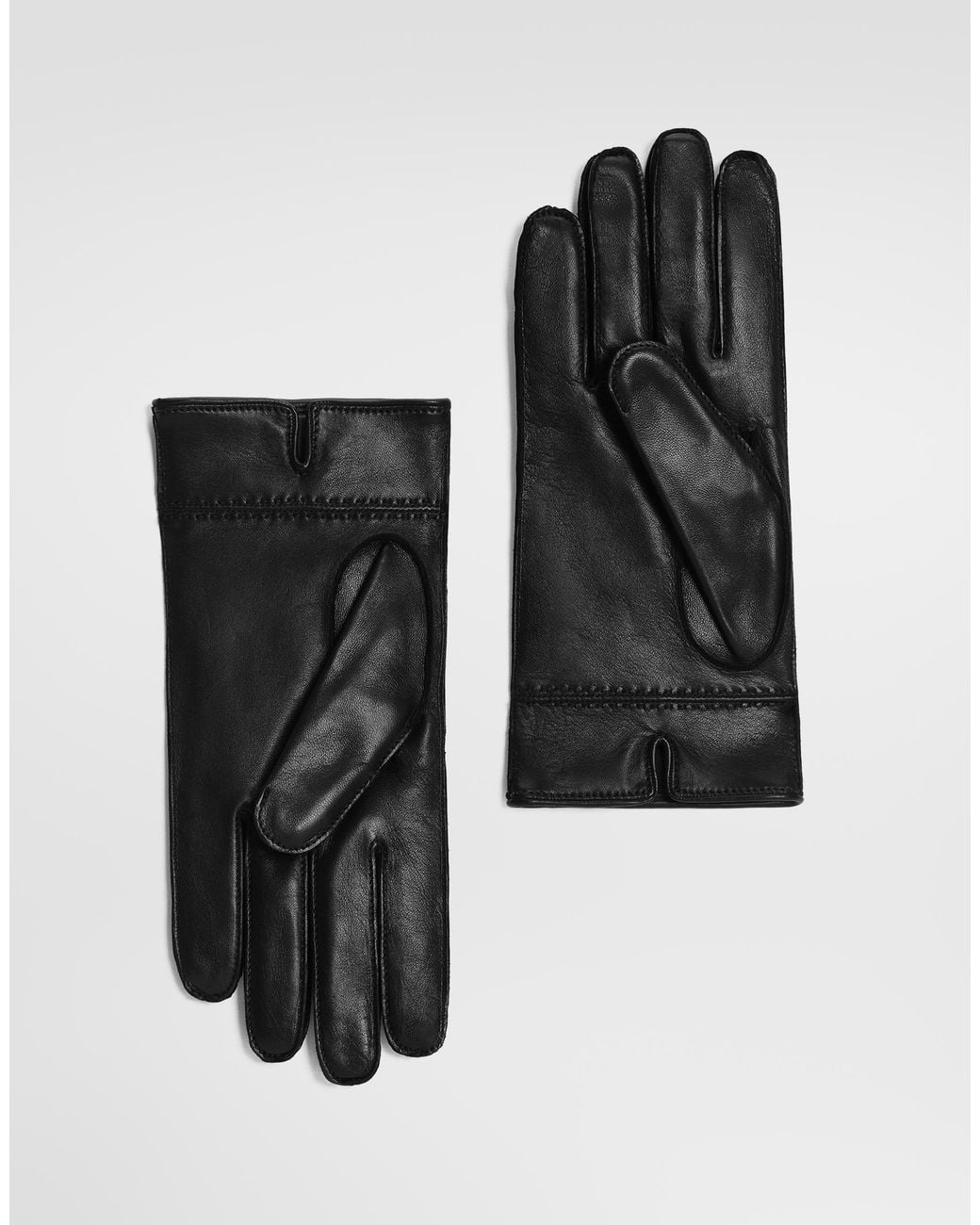Dolce & Gabbana Handschuhe Aus Nappaleder in Black für Herren