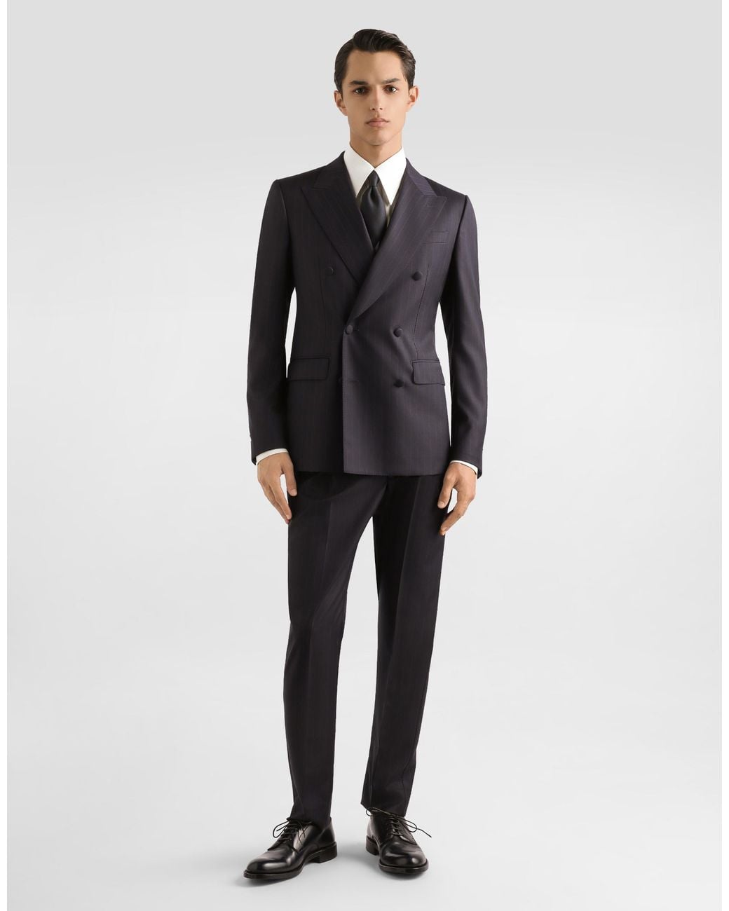 Dolce & Gabbana Blue Double-Breasted Sicilia Light Jacket for men