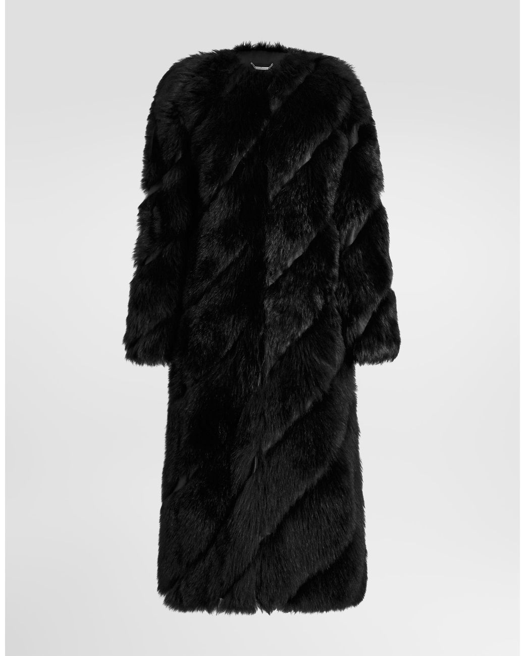 Dolce & Gabbana Black Shearling Coat