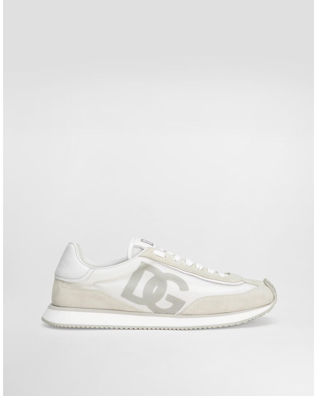Dolce & Gabbana Natural Mixed-Material Dg Cushion Sneakers for men