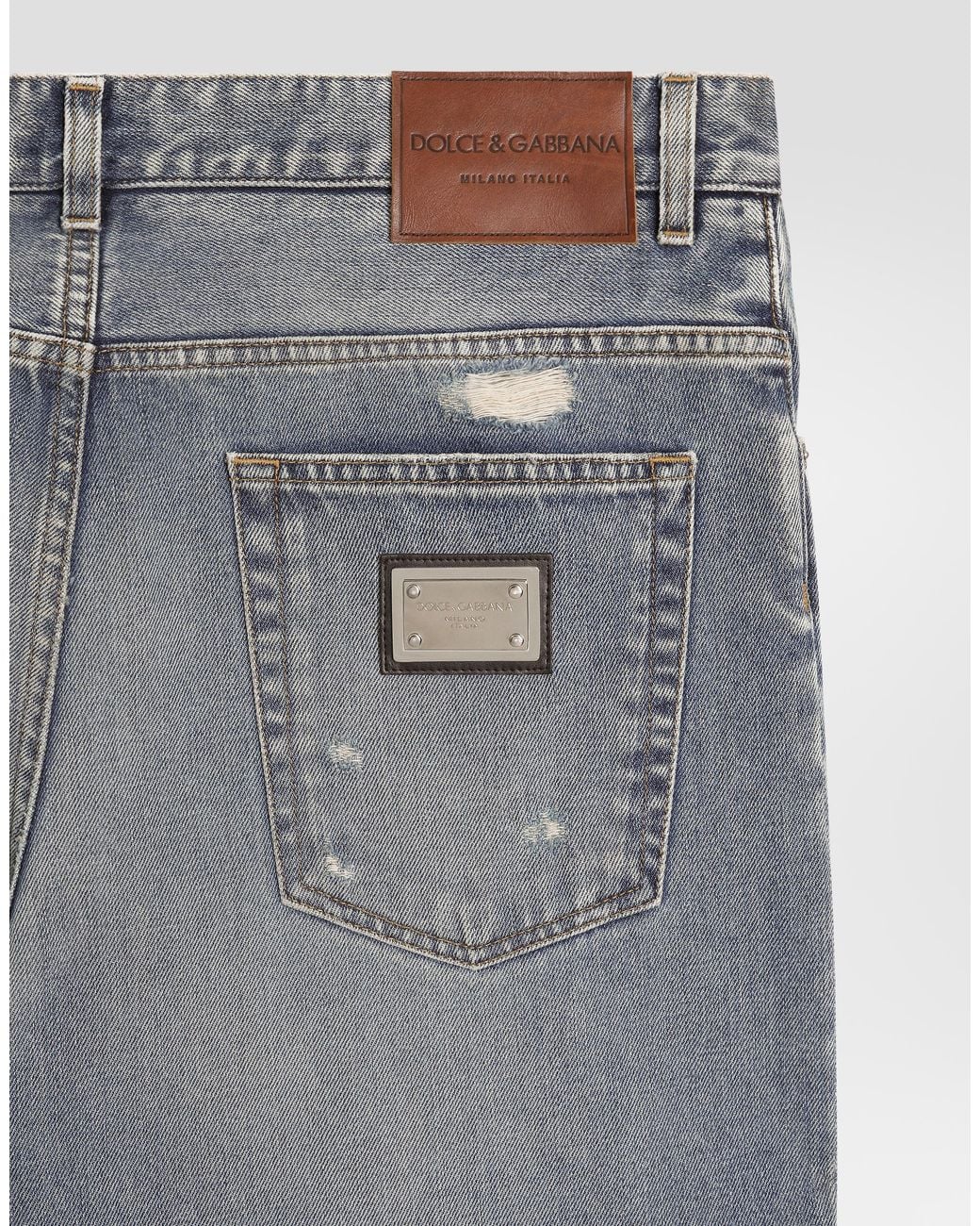 Dolce & Gabbana Blue Denim Trousers for men