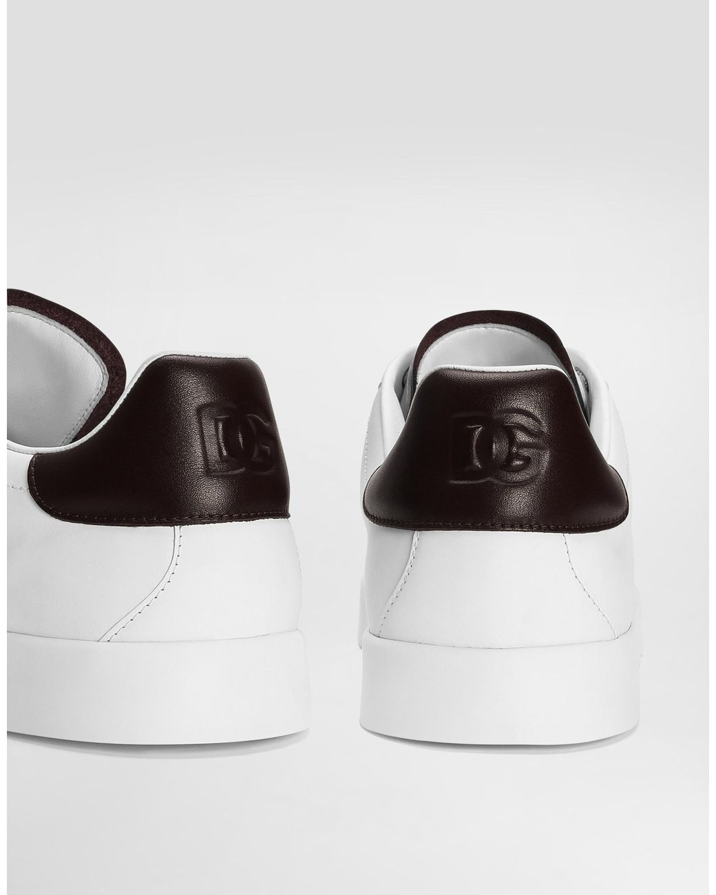 Dolce & Gabbana White Leather Portofino Sneakers for men