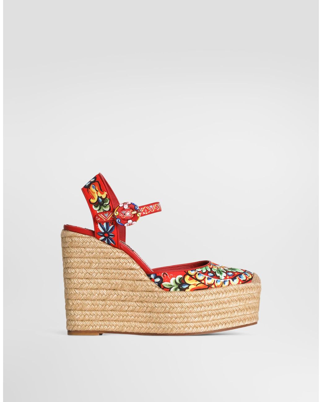 Dolce & Gabbana Pink Sandalo Zeppa