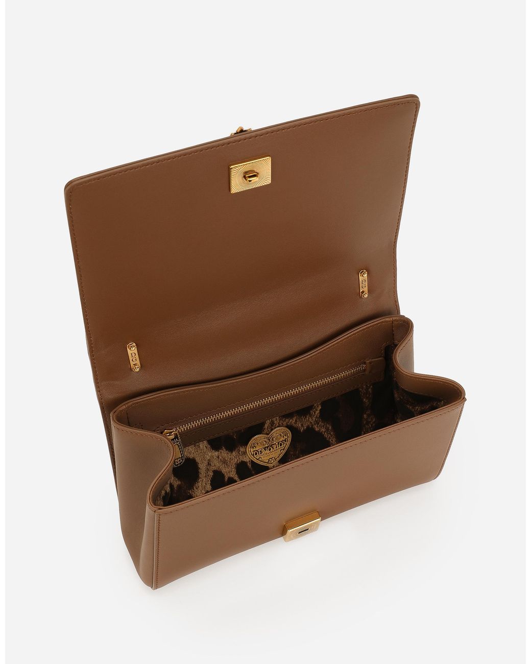 Dolce & Gabbana Brown Medium Devotion Shoulder Bag