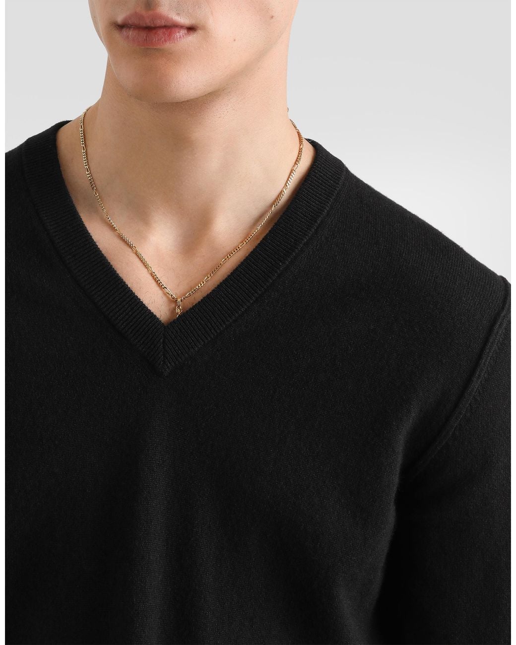 Dolce & Gabbana Black Cashmere Pullover for men