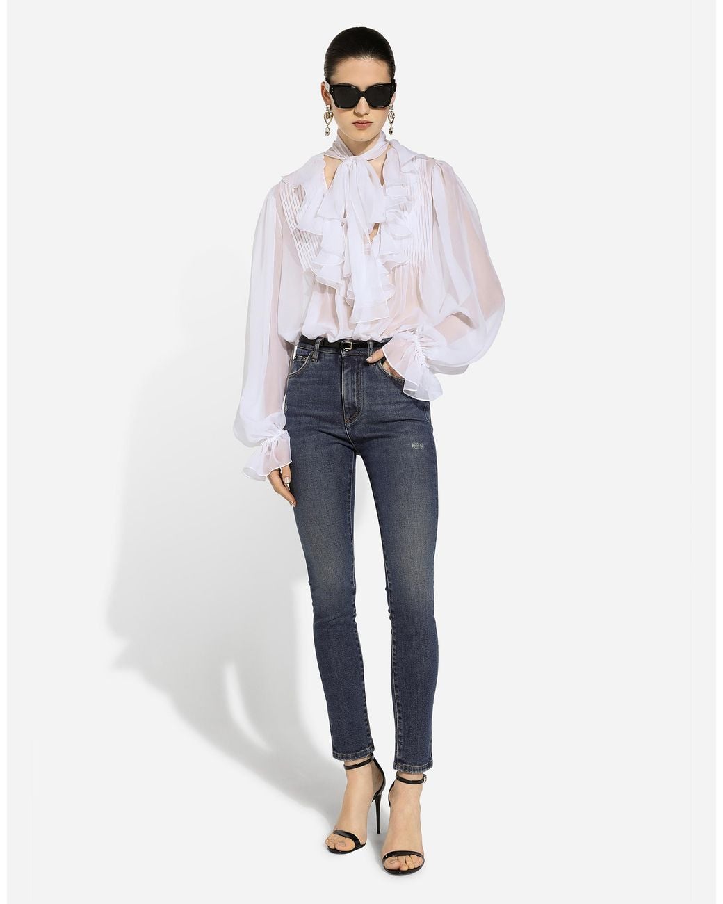Dolce & Gabbana Blue Skinny Cotton Denim Audrey Jeans