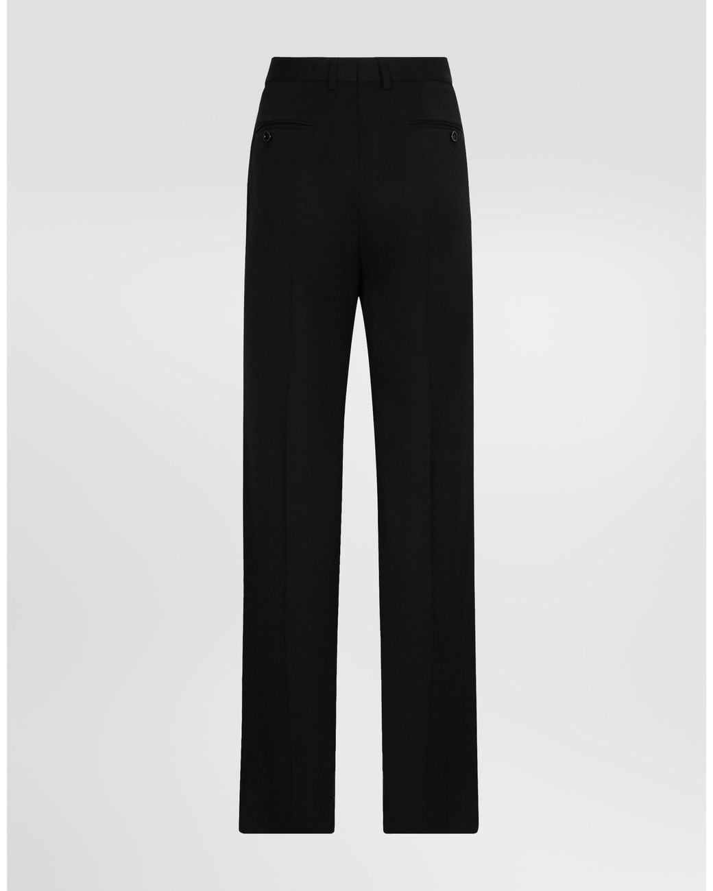 Dolce & Gabbana Black Flared Woolen Pants