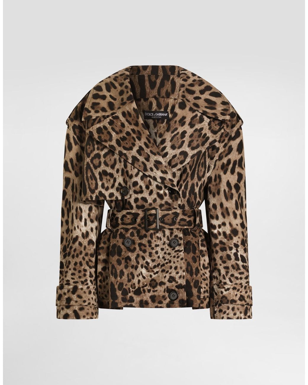 Dolce & Gabbana Multicolor Leo- Cotton Drill Jacket