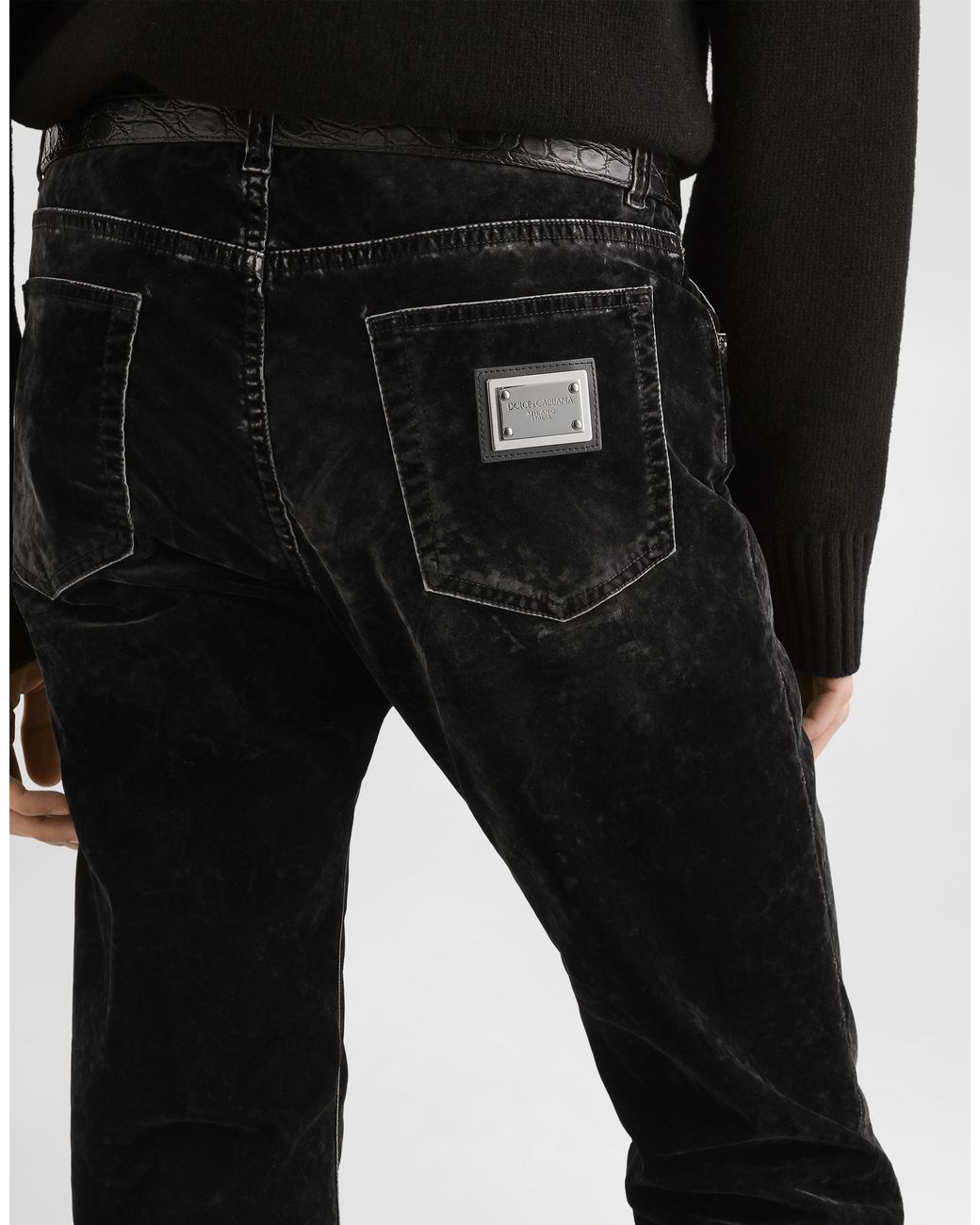 Dolce & Gabbana Black Denim Trousers for men