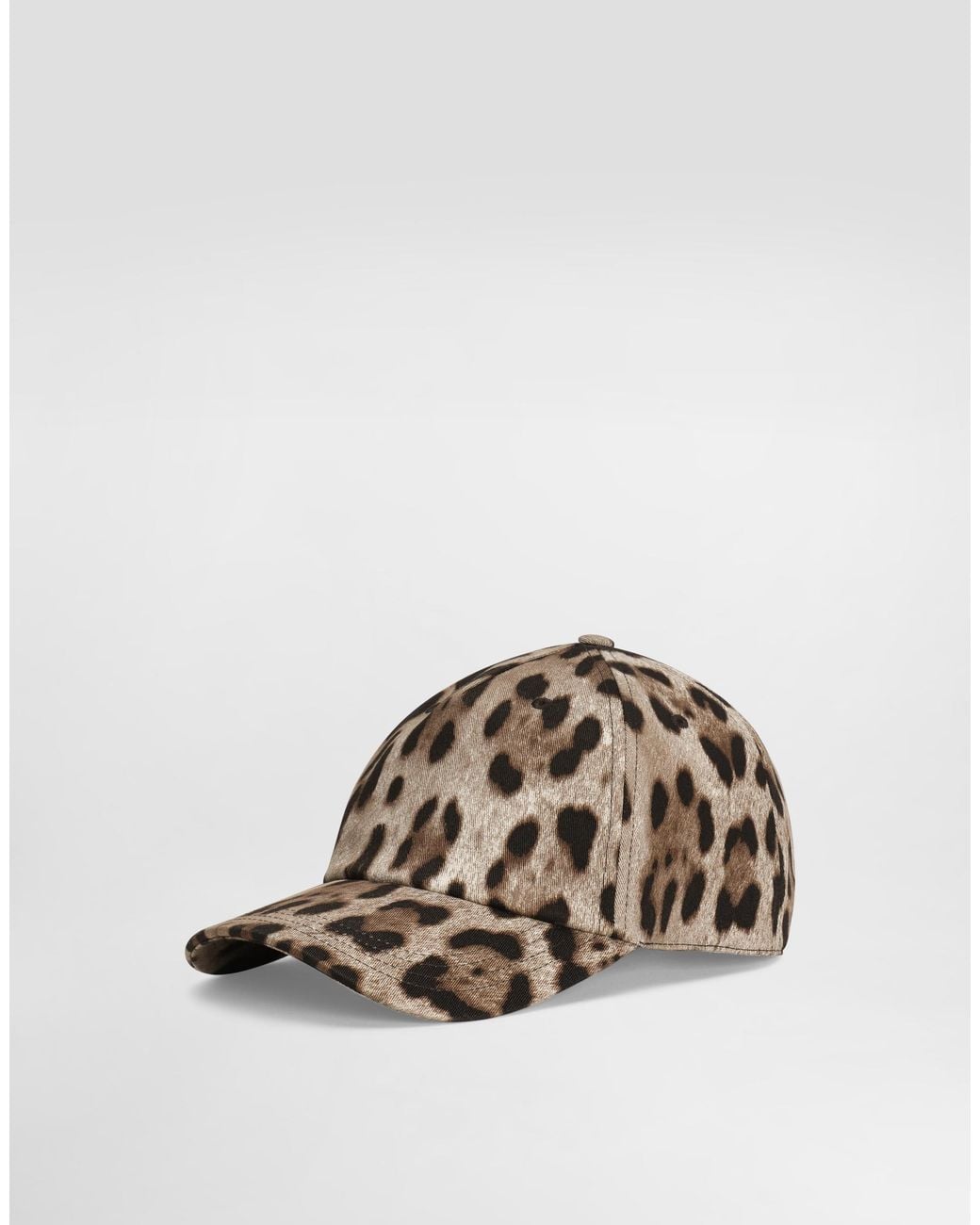 Dolce & Gabbana Multicolor Cotton Baseball Cap With Leopard for men