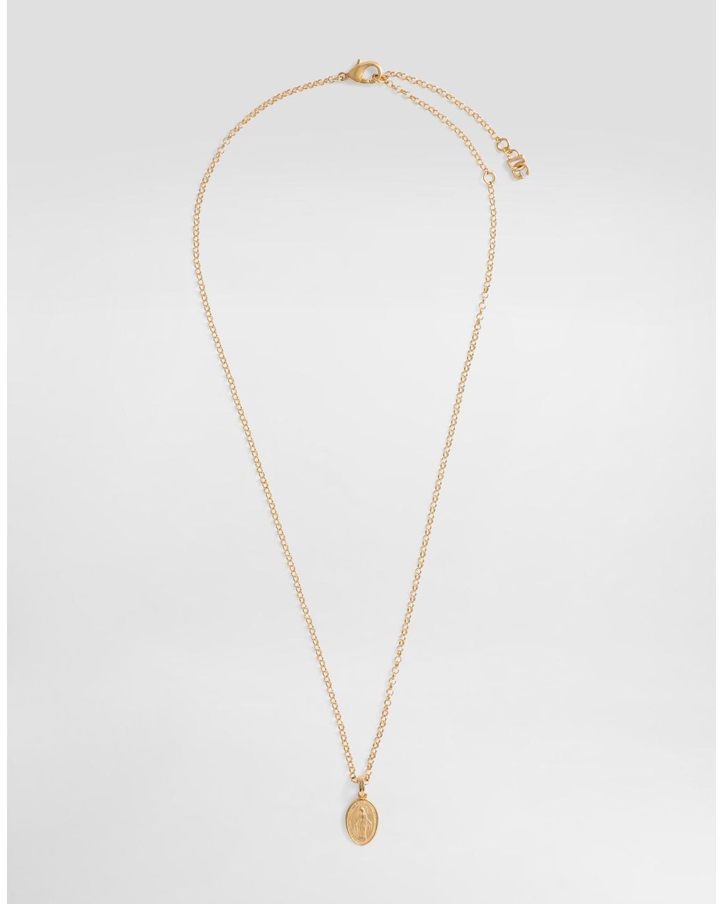 Dolce & Gabbana White Oval Pendant Necklace