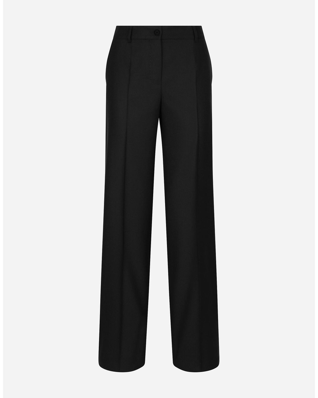Dolce & Gabbana Black Flared Wool Pants