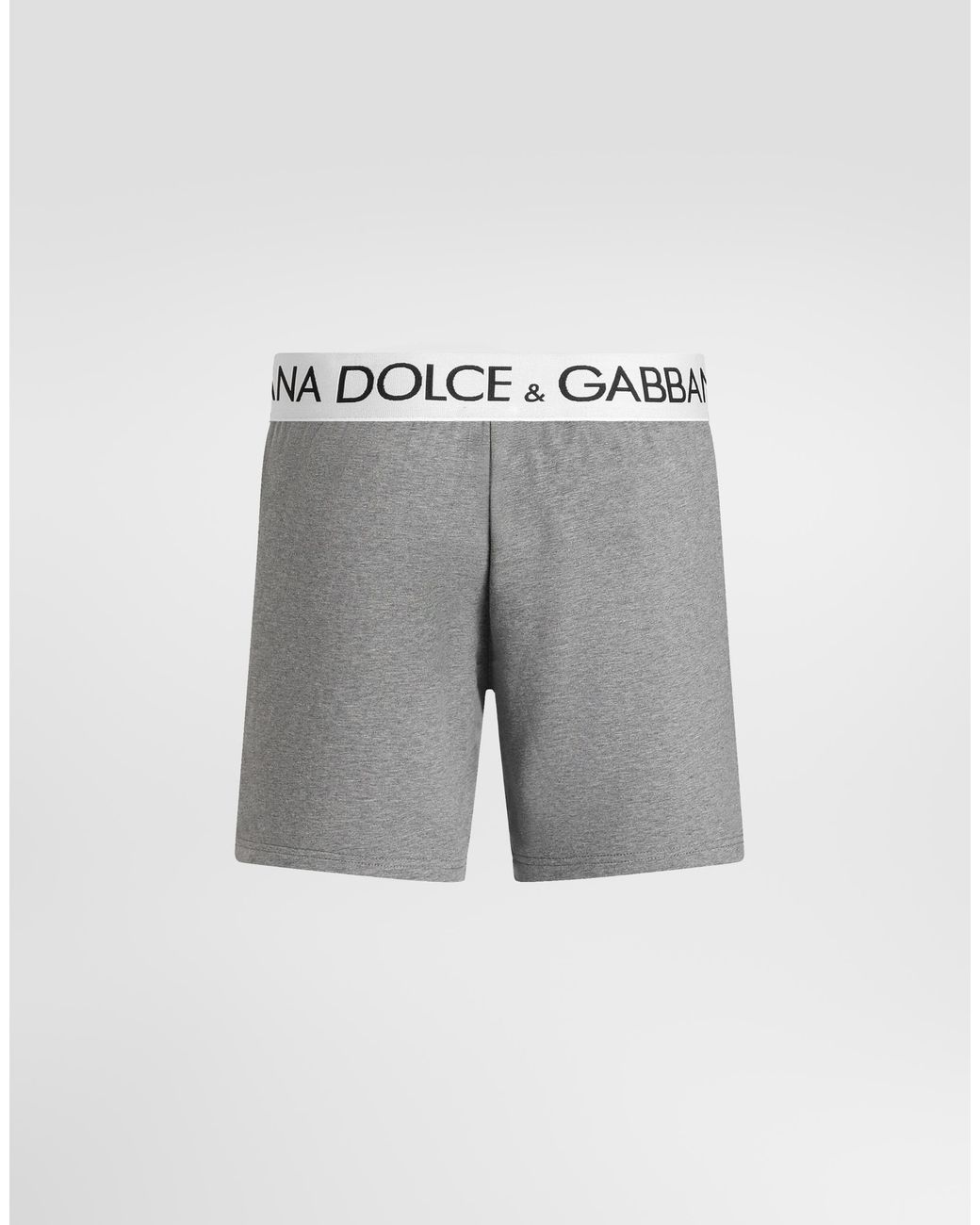 Dolce & Gabbana Gray Logo-Waistband Boxer Shorts for men