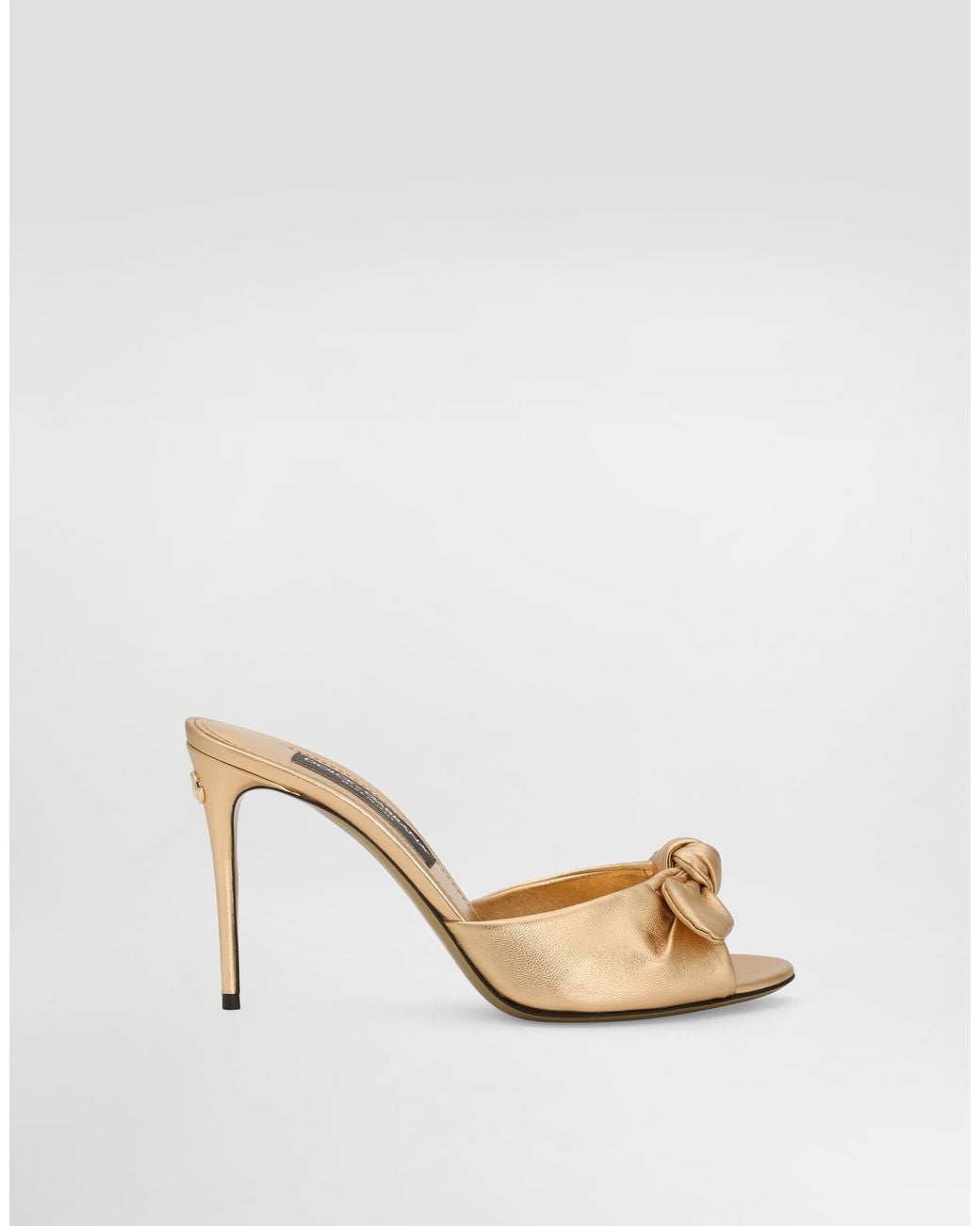 Dolce & Gabbana Metallic Mordoré Nappa Leather Sandals