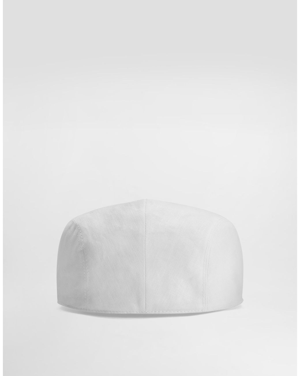 Dolce & Gabbana White Linen Flat Cap for men