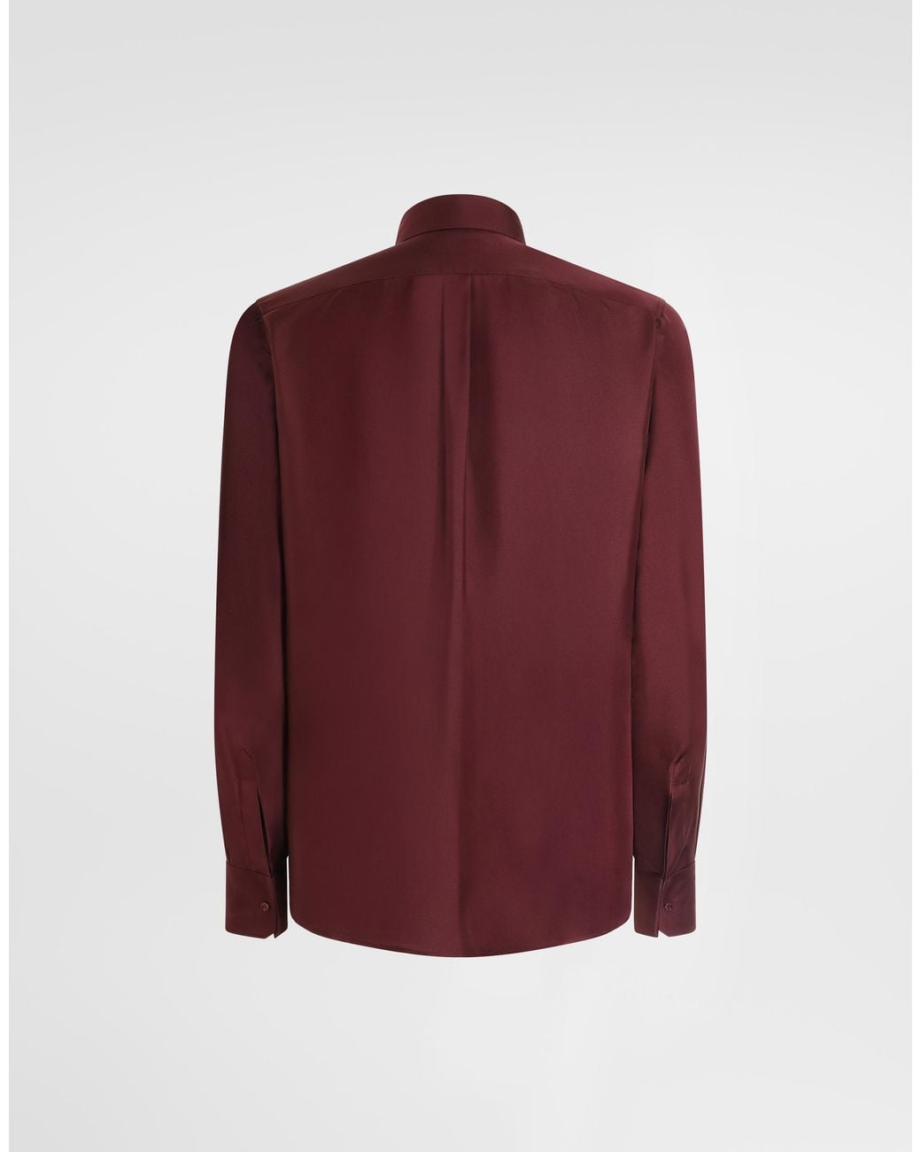 Dolce & Gabbana Red Silk Twill Martini Shirt for men