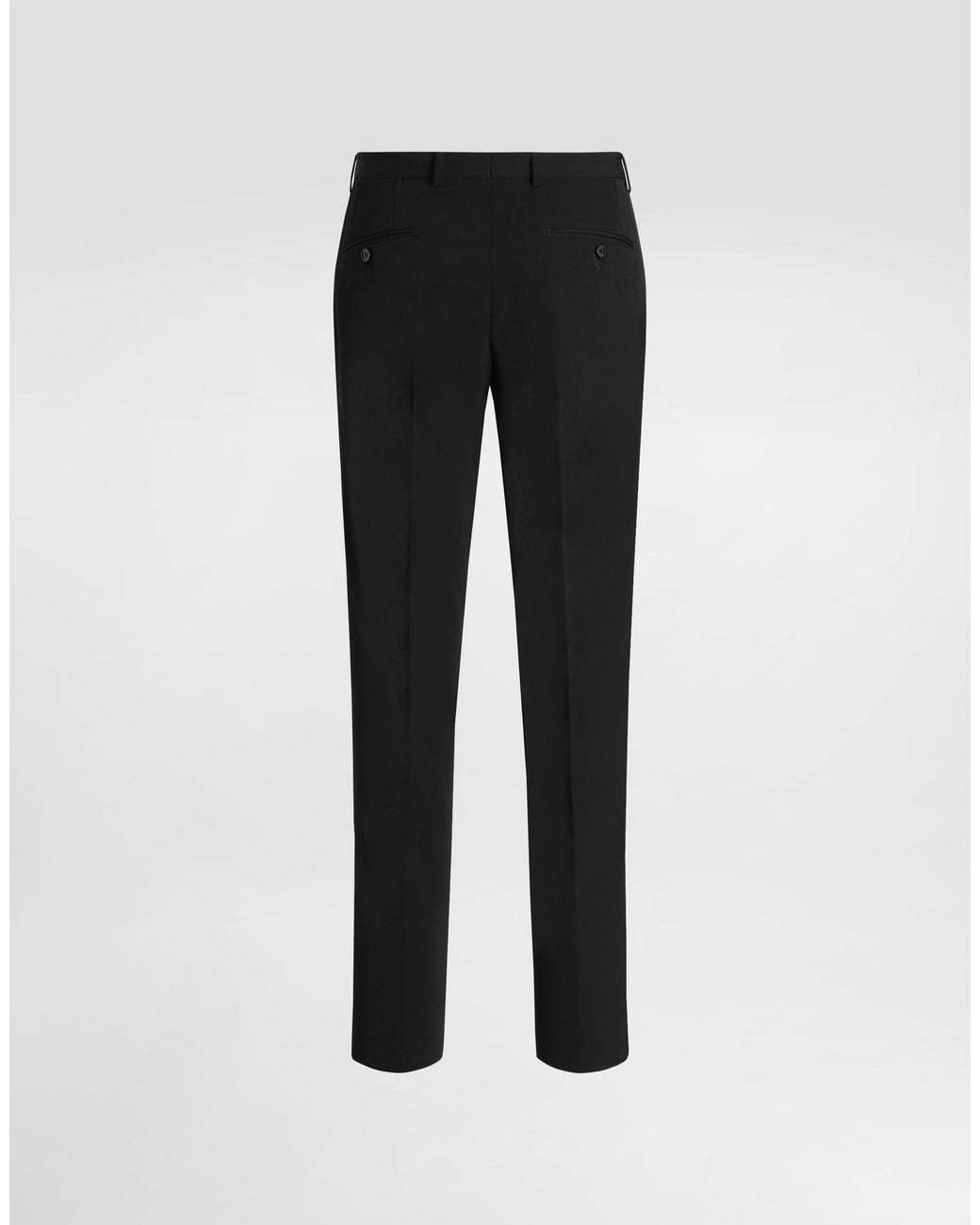 Dolce & Gabbana Black Tailored Stretch Twill Pants for men