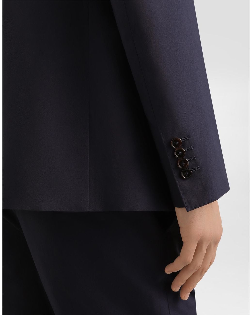 Dolce & Gabbana Blue Single-Breasted Silk-Blend Gabardine Taormina Jacket for men
