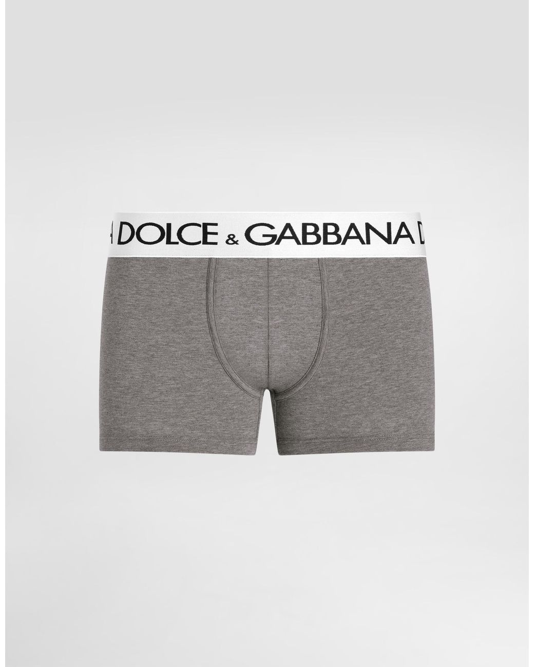 Dolce & Gabbana Gray Two-Way Stretch Cotton Boxers for men
