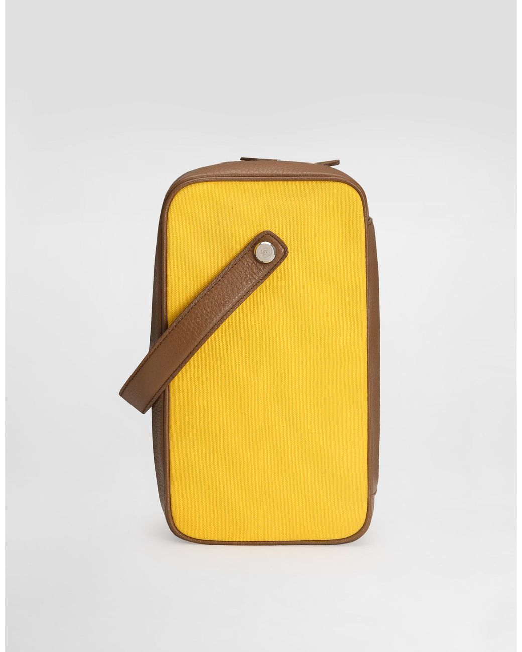 Dolce & Gabbana Lock Canvas And Calfskin Handbag in Yellow für Herren