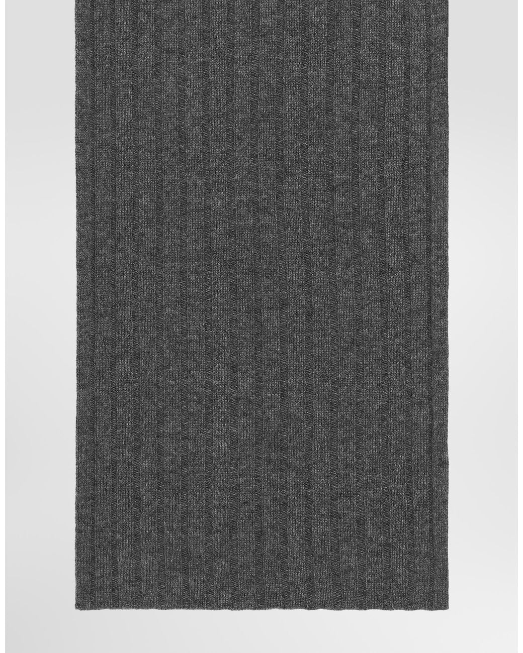 Dolce & Gabbana Gray Cashmere Knit Scarf for men
