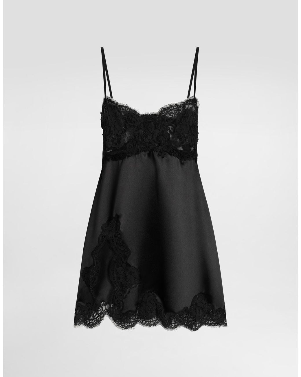 Dolce & Gabbana Black Soft Satin Dress