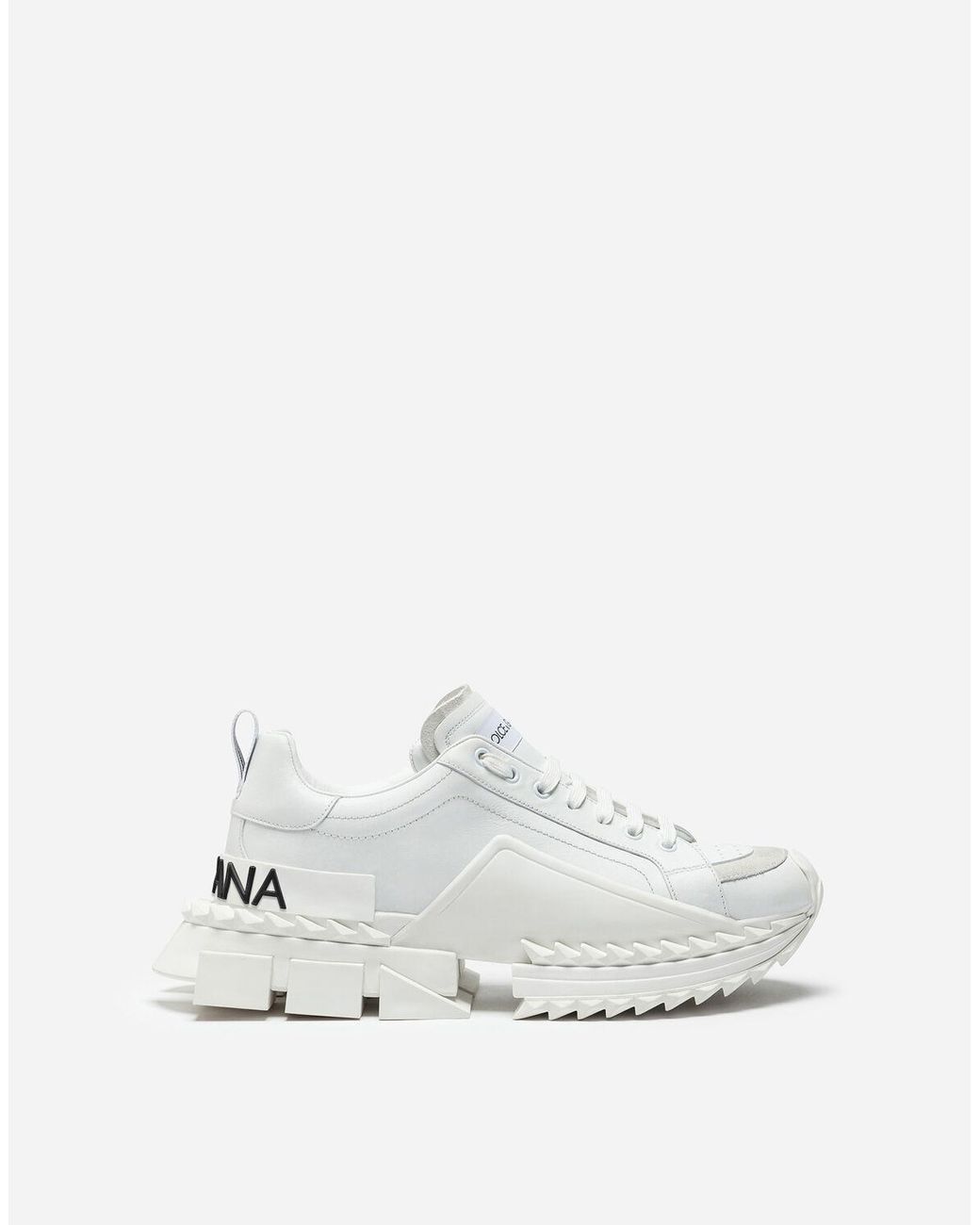Dolce & Gabbana Super Queen Sneakers In Nappa Calfskin in White | Lyst UK