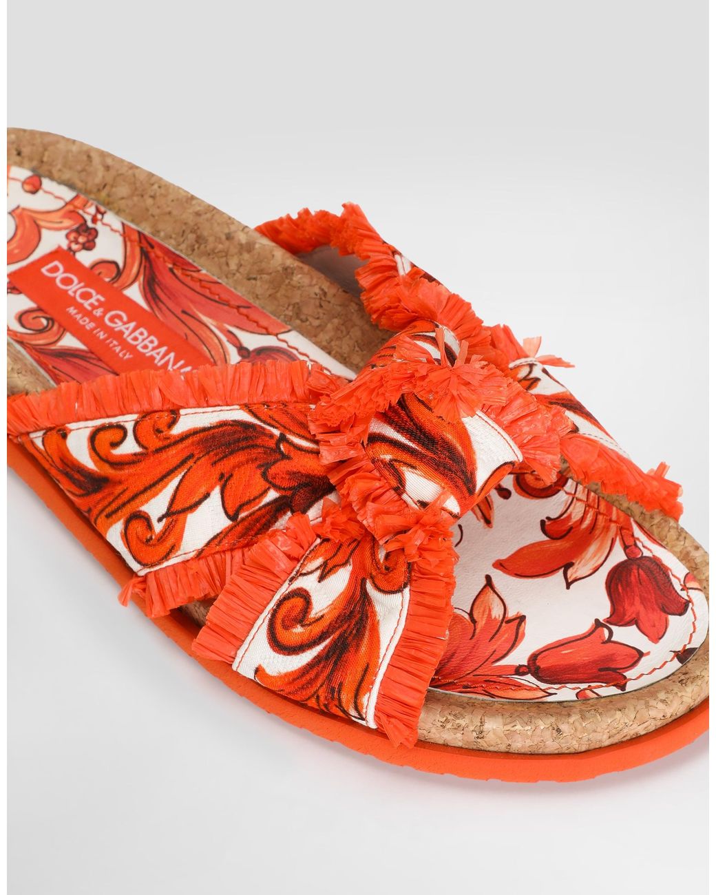 Dolce & Gabbana Red Ciabatta Flat