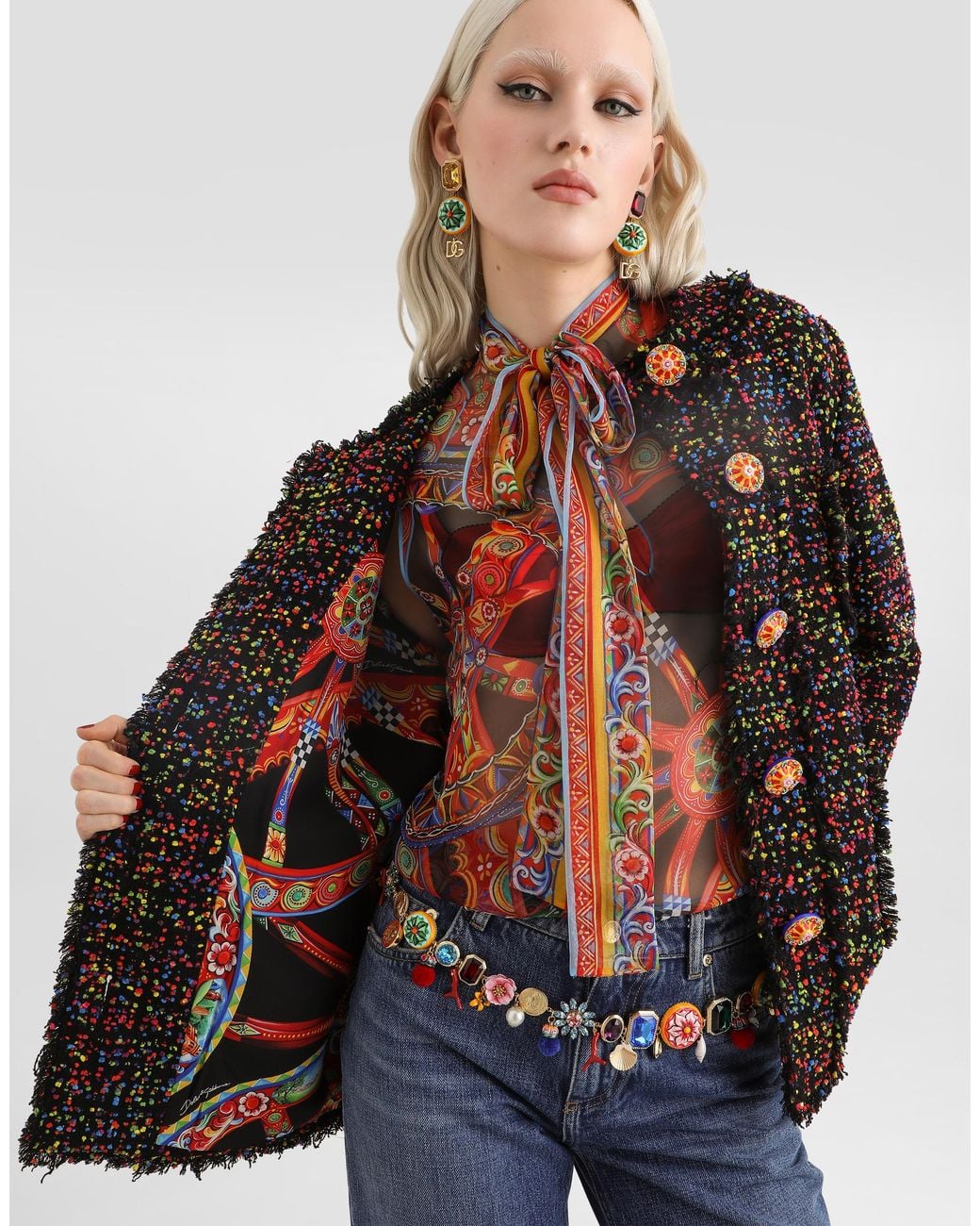 Dolce & Gabbana Black Tweed Jacket