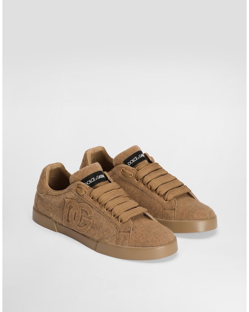 Dolce & Gabbana Sneaker Portofino Aus Wolle in Brown für Herren