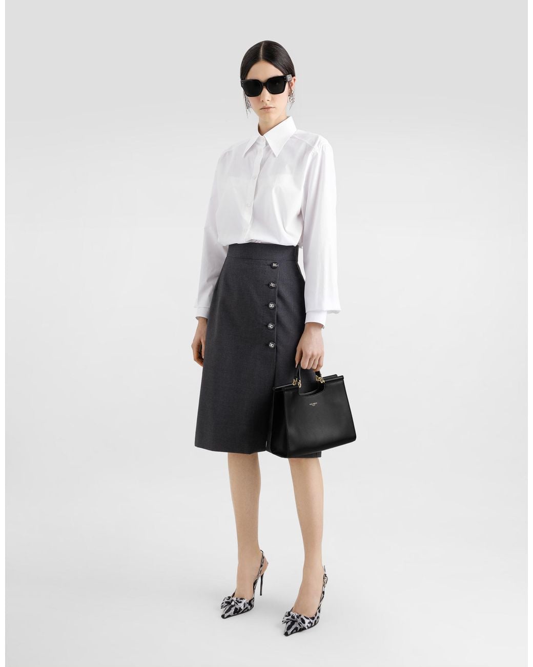 Dolce & Gabbana Black Small Sicily Shopper