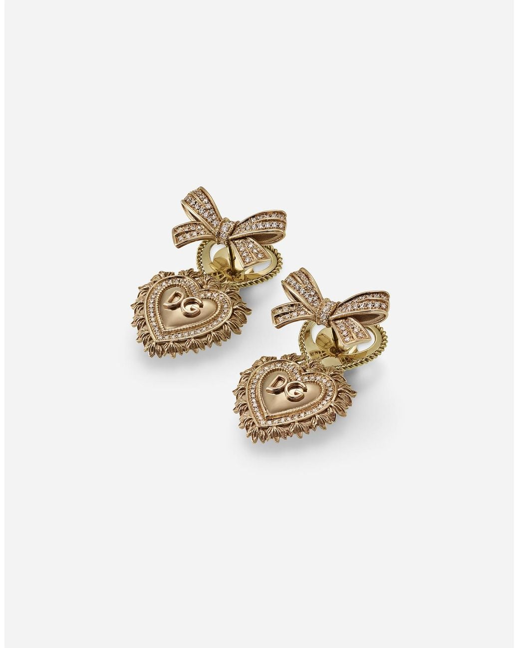Dolce & Gabbana Multicolor Devotion Earrings 18 Carat And Diamonds