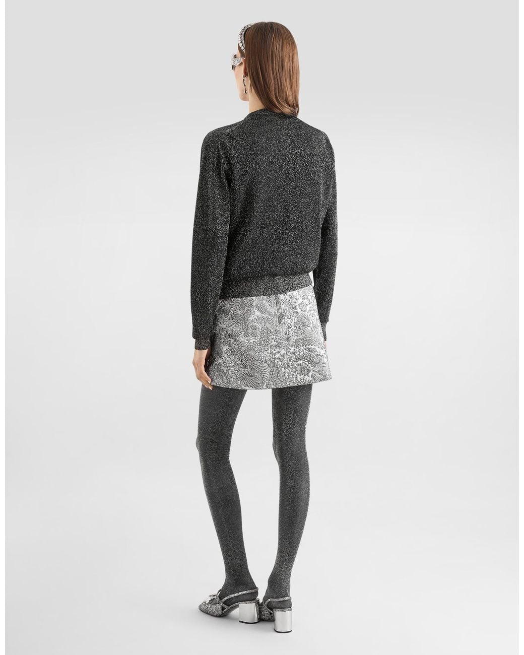 Dolce & Gabbana Black Metallic Knit Tank Top