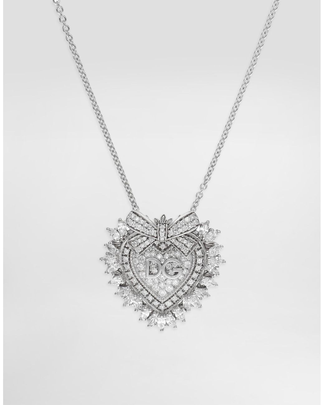 Dolce & Gabbana White Devotion Necklace 18-Carat And Diamonds