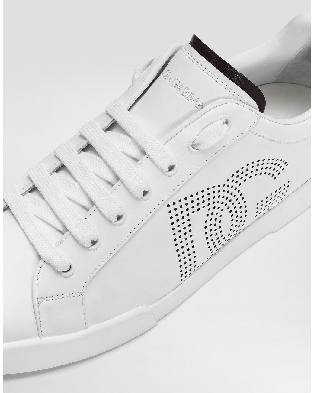 Dolce & Gabbana White Leather Portofino Sneakers for men