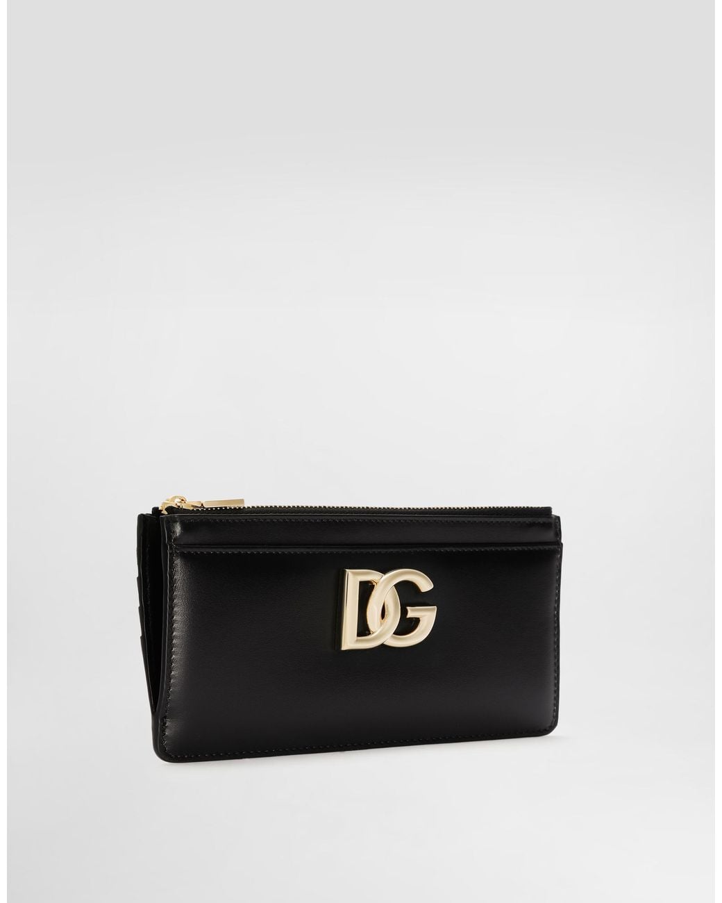 Porte-Cartes Grand Format En Cuir De Veau À Logo Dg Dolce & Gabbana en coloris Black
